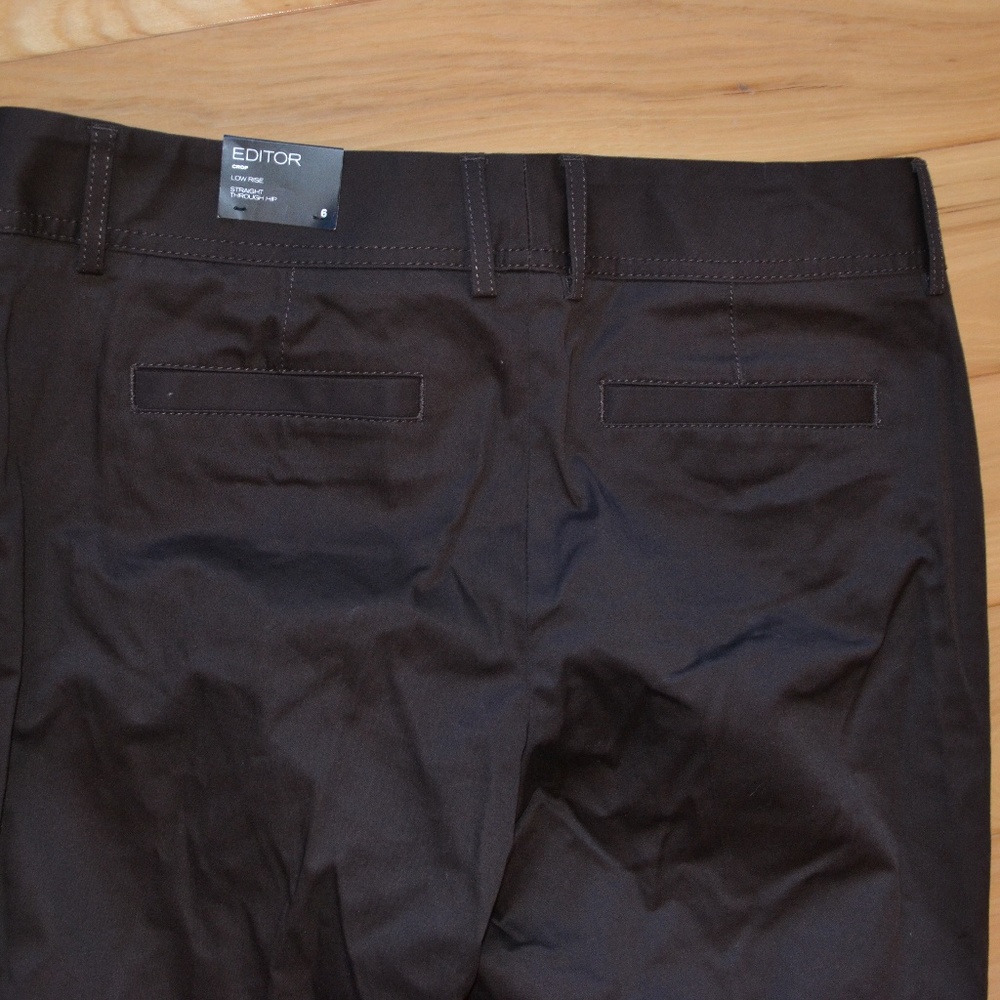 Express editor cotton sateen crop pants brown 6 - Picture 3 of 3